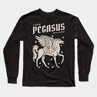 Antique Horse Pegasus Long Sleeve T-Shirt